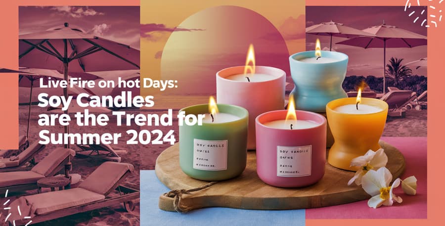 Живой огонь в жаркие дни: Соевые свечи - тренд лета 2024